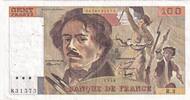 Frankreich 100 francs 100 Francs Delacroix - 1978 - Serial R.3 - Fay.69.1b -