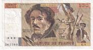 Frankreich 100 francs 100 Francs Delacroix - 1978 - Serial G.4 - Fay.69.1c -