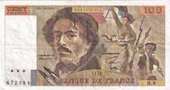 Frankreich 100 francs 100 Francs Delacroix - 1978 - Serial H.9 - Fay.69.1h -