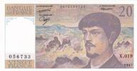 Frankreich 20 francs 20 Francs - Debussy - 1987 - Serial X.019 -