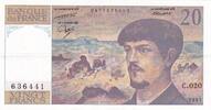 Frankreich 20 francs 20 Francs - Debussy - 1987 - Serial C.020 -