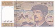 Frankreich 20 francs 20 Francs - Debussy - 1987 - Serial X.019 -