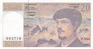 Frankreich 20 francs 20 Francs - Debussy - 1987 - Serial X.019 -