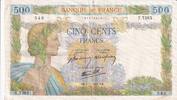 Frankreich 1942 500 Francs La Paix - 05-11-1942 - Serial T.7385 III / SS