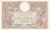 Frankreich 100 francs 100 Francs Luc Olivier Merson - Large Cartridges - 14-11-1935 - Serial U.49922 -