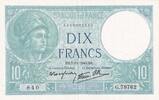 Frankreich 10 francs 10 Francs Minerva - 07-11-1940 - Serial G.78762 -
