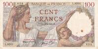 Frankreich 1940 100 Francs Sully - 04-04-1940 - Serial L.9201 III / SS