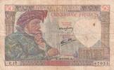 Frankreich 1940 50 Francs Jacques Coeur - 05-09-1940 - Serial Z.13 IV / S+
