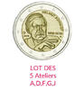 Deutschland  LOT OF 5 X 2 Euros Commemo. Germany 2018 - Helmut Schmidt unz ( non circulé)