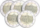 Deutschland LOT 5 X 2 Euros Commémo. Germany 2020 - Brandenburg - Sanssouci Palace (5 workshops) -