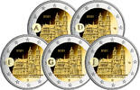 Deutschland  LOT 5 X 2 Euros Commémo. Germany 2021 - Saxony-Anhalt - Magdeburg Cathedral (5 Workshops) unz ( non circulé)