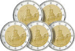 Deutschland  LOT 5 X 2 Euros Commémo. Germany 2022 - Thuringia - Wartburg Castle (5 Workshops) unz ( non circulé)