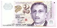 Singapur 2 dollars 2 Dollars - E.Y. bin Ishak - ND (2022) - Serial 7GY - P.NEW -