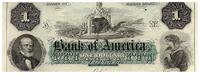USA 1860s 1 Dollar - State of Rhode Island - Bank of America - Without date II / VZ