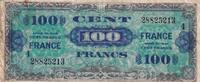 Frankreich  100 Francs Allied Military Currency - 1944 - Serial 4 - 28825213 III / SS