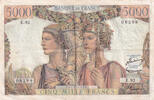 Frankreich 1952 5000 Francs Sea and Countryside - 07-02-1952 - Serial E.92 - F.48.06 III / SS