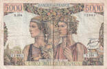 Frankreich 5000 francs 5000 Francs Sea and Countryside - 02-10-1952 - Serial S.104 - F.48.07 -