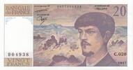 Frankreich  20 Francs - Debussy - 1987 - Serial C.020 I / ST