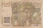 Frankreich 100 francs 100 Francs Young farmer - Inverted Watermak - 01-10-1953 - Serial G.565 -