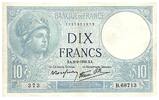 Frankreich 10 francs 10 Francs Minerva - 02-02-1939 - Serial B.68713 -