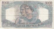 Frankreich 1946 1000 Francs Minerva and Hercules - 17-01-1946 - Serial Y.183 III / SS
