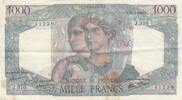 Frankreich 1946 1000 Francs Minerva and Hercules - 11-07-1946 - Serial J.310 III / SS