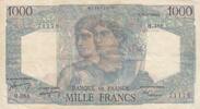 Frankreich 1948 1000 Francs Minerva and Hercules - 11-03-1948 - Serial H.386 III / SS