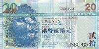 Hongkong 20 dollars 20 Dollars, Head of lion - HSBC - 2009 -