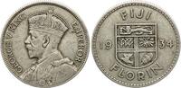 Fidschi  1 Florin - George V - 1934 - Silver IV / S+