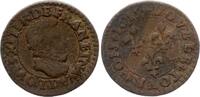 Frankreich 1 double tournois Double tournois - Louis XIII child bust - 1615 D Lyon IV / S