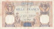 Frankreich 1927 1000 Francs Ceres and Mercury - 24-08-1927 - Serial M.483 III / SS