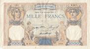 Frankreich 1936 1000 Francs Ceres and Mercury - 19-11-1936 - Serial M.2671 IV / S