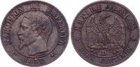 Frankreich  2 Centimes Napoleon III - Nude Head - 1857 D Lyon III / SS