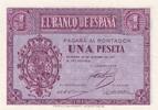 Spanien  1 Peseta - Arms - Burgos - 1937 I / ST