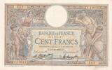 Frankreich 1925 100 Francs Women and childs - 16-10-1925 - Serial U.13013 III / SS+