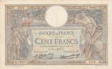 Frankreich 1927 100 Francs - Luc Olivier Merson - Grands cartouches - 17-01-1927 - Serial K.16637 III / SS