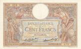 Frankreich 1932 100 Francs LOM - large cartridges - 09-06-1932 - Serial H.35535 II / VZ