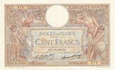 Frankreich 1932 100 Francs - Luc Olivier Merson - large cartridges - 09-06-1932 - Serial H.35535 II / VZ