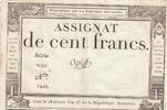 Frankreich 100 francs 100 Francs - 18 Nivose An III - (07.01.1795) - Sign. Ogé - Serial 1652 -