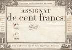 Frankreich 100 francs 100 Francs - 18 Nivose An III - (07.01.1795) - Sign. Gros - Serial 1696 -