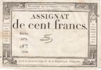 Frankreich 100 francs 100 Francs 18 Nivose Year III - 7.1.1795 - Sign. Fere - Serial 2379 -
