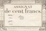 Frankreich  100 Francs - 18 Nivose An III - (07.01.1795) - Sign. Perrin - Serial 1692 III / SS