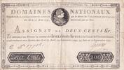 Frankreich 1791 200 Livres Louis XVI - 19-06 et 12-09-1791- Serial E III / SS