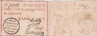 Mainz  3 livres Red, blackstamping in circle - May 1793 - Serial A III / SS
