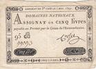 Frankreich 5 livres 5 Pounds - 01-11-1791 - Sign. Corsel - Serial 95B -