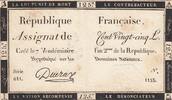 Frankreich  125 Livres - 7 Vendémiaire An II - 1793 - Sign. Deuraz - Serial 611 III / SS