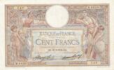 Frankreich 1934 100 Francs Luc Olivier Merson - 14-06-1934- Serial Y.45047 III / SS