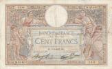 Frankreich 1937 100 Francs Luc Olivier Merson - 09-09-1937 - Serial M.55463 IV / S