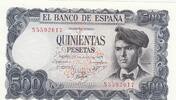 500 pesetas 1971 Spanien 500 Pesetas - Jacinto Verdaguer - Landscape - 1971 - Serial S55 I / ST