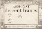 Frankreich 100 francs 100 francs - 18 Nivose An III - 1794 - Sign. Gibier - Serial 40 -